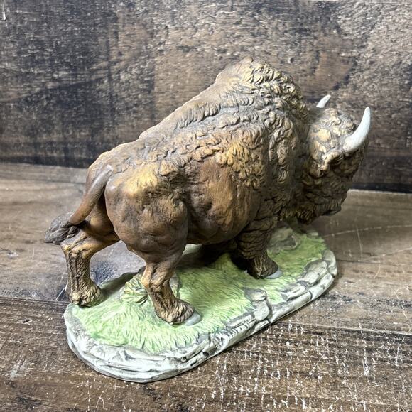 American West Buffalo Bison Ceramic Statue Sculpture Andrea by Sadek #5955 - Picture 3 of 7